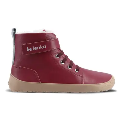 Chaussures l'hiver enfants barefoot Be Lenka Winter Kids - Dark Cherry Red