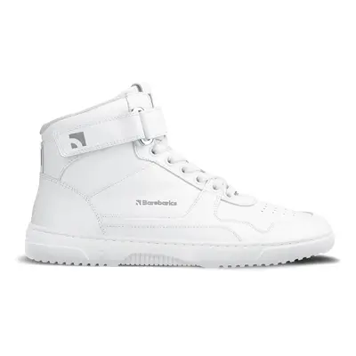 Barefoot Sneakers Barebarics Zing - High Top - All White - Leather