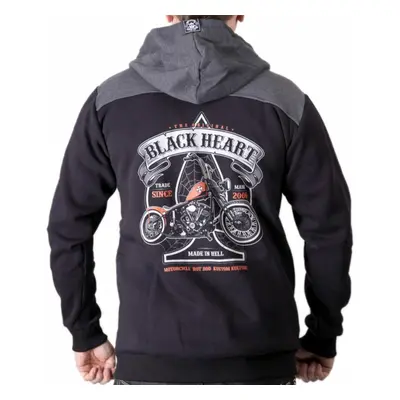 sweat-shirt avec capuche pour hommes - ORANGE CHOPPER - BLACK HEART