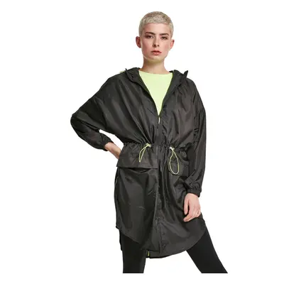 Veste pour femmes URBAN CLASSICS - Transparent Light Parka - noir / chaux électrique