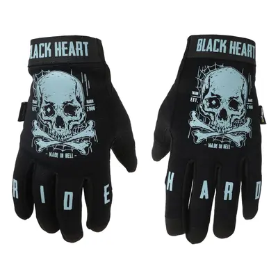 Gants BLACK HEART - Moto W-TEC Web Skull - NOIR