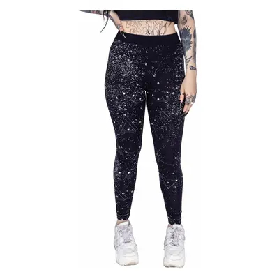 pantalons pour femmes (leggings) CHEMICAL BLACK - MOON PHASE - NOIR BLANC