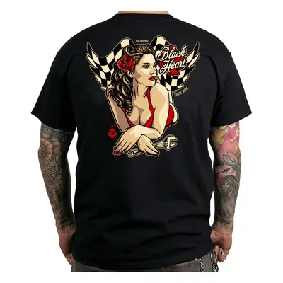 tee-shirt street pour hommes - HOT ROD ANGEL - BLACK HEART