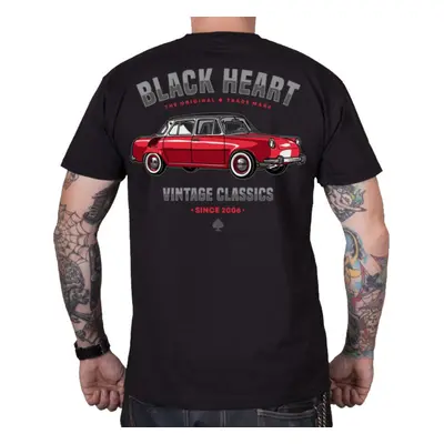 tee-shirt street pour hommes - VINTAGE MB - BLACK HEART - 001-0148-BLK