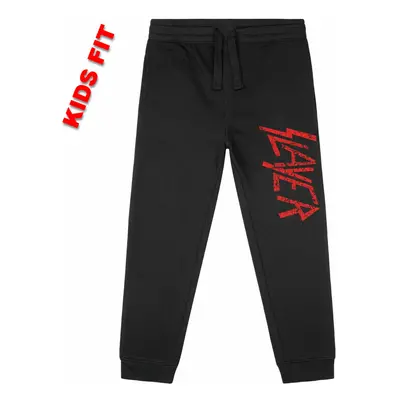 Pantalon pour enfants (les pantalons de survêtement) Slayer - Logo - Metal-Kids - Noir rouge