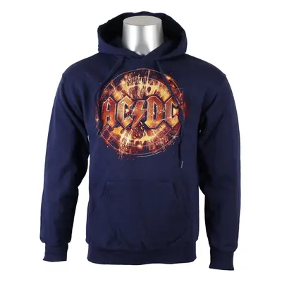 sweat-shirt avec capuche pour hommes AC-DC - Navy Electric Explosion Logo - LIVE NATION - Electr