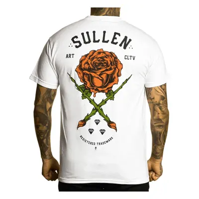 t-shirt hardcore pour hommes - ROSE BADGE - SULLEN - SCM6464_WH