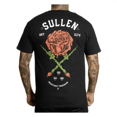 t-shirt hardcore pour hommes - ROSE BADGE - SULLEN - SCM6464_BK