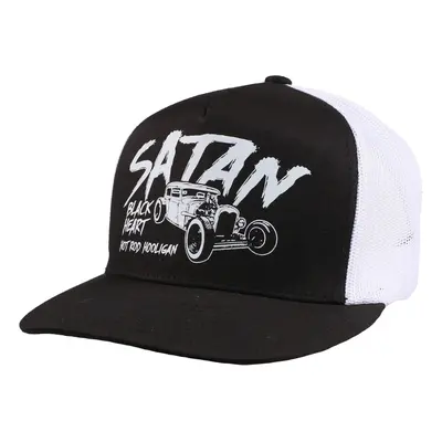 casquette BLACK HEART - SATAN - BLANC