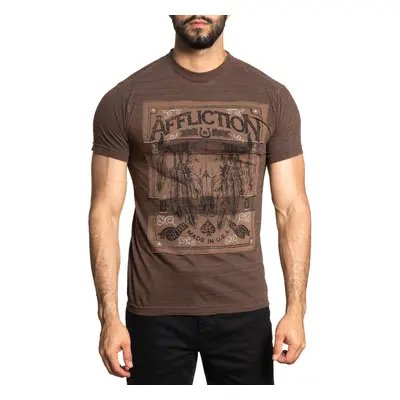 t-shirt hardcore pour hommes - AMERICAN MADE - AFFLICTION - A26245-DTPD