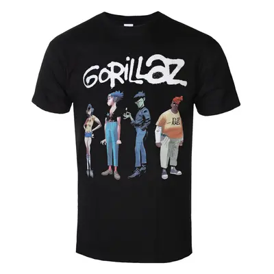 tee-shirt métal pour hommes Gorillaz - Spray Logo Group - ROCK OFF - GORTS27MB