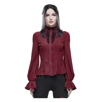 Chemise pour femme DEVIL FASHION - 3D applique d'épaule gothique