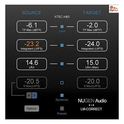 Nugen Audio LM-Cor w DynApt (Extension) (Produit numérique)