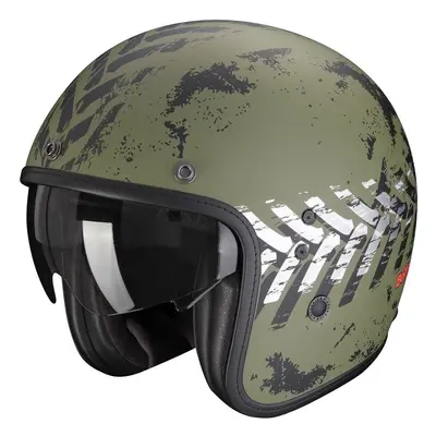 Scorpion BELFAST EVO NEVADA Matt Green/Silver Casque