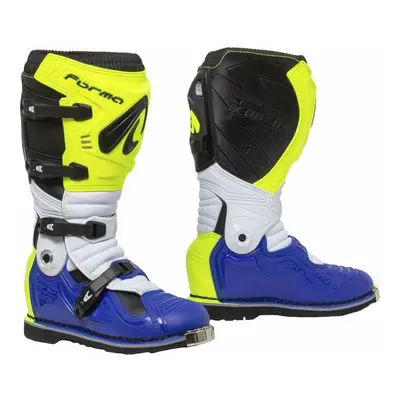 Forma Boots Terrain Evolution TX Yellow Fluo/White/Blue Bottes de moto