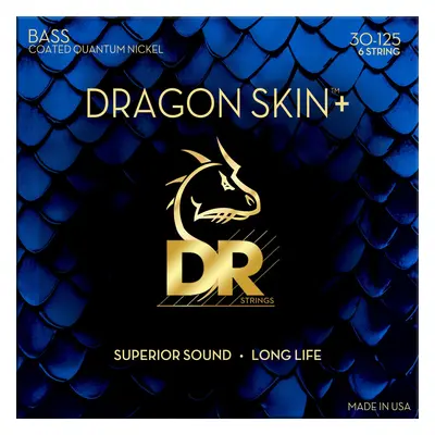 DR Strings Dragon Skin+ Coated Nickel 6-String Medium Jeux de cordes basses