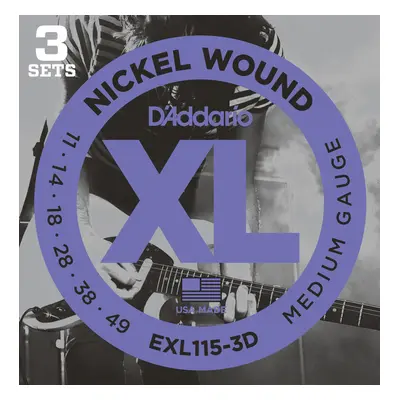 D'Addario EXL115-3D Cordes pour guitares électriques