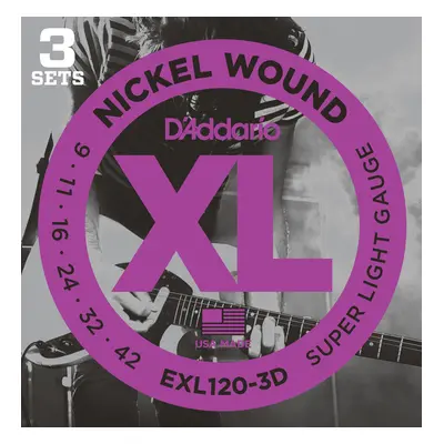 D'Addario EXL120-3D Cordes pour guitares électriques