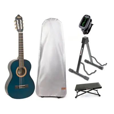 Valencia VC202 SET Transparent Blue Guitare classique taile pour enfant