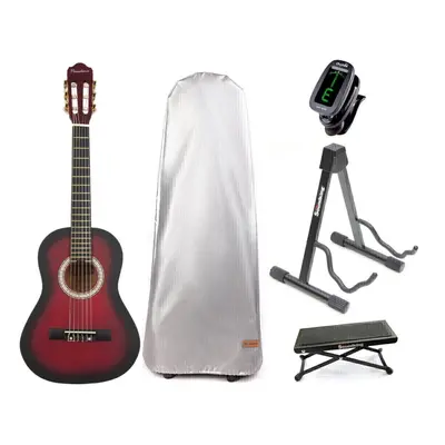 Pasadena SC041 RB SET Red Burst Guitare classique taile pour enfant