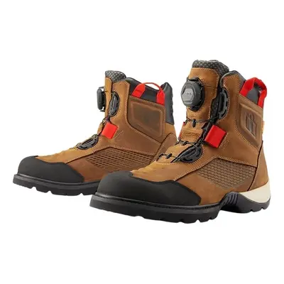 ICON - Motorcycle Gear Stormhawk WP Boots Brown Bottes de moto