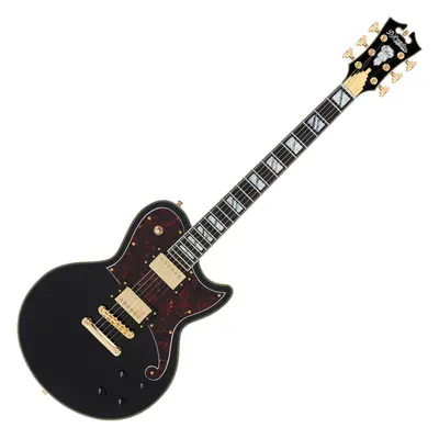 D'Angelico Deluxe Atlantic Solid Black Guitare électrique