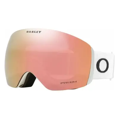 Oakley Flight Deck 7050C200 Matte White/Prizm Rose Gold Iridium Masques de ski