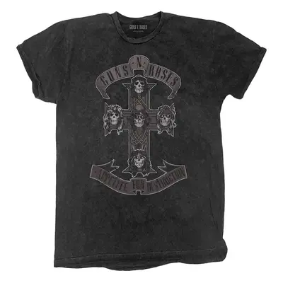 Guns N' Roses T-shirt Monochrome Cross Unisex Dip-Dye on Black