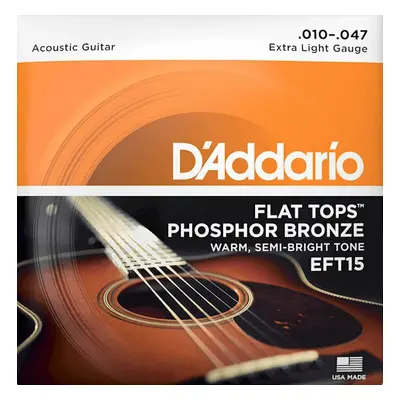 D'Addario EFT15 Cordes de guitares acoustiques