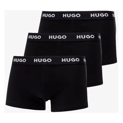 Hugo Boss Logo-Waistband Trunks 3-Pack Black