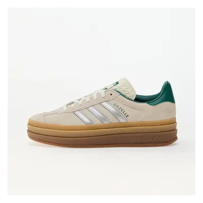 Baskets adidas Gazelle Bold W Off White/ Silver Metallic/ Collegiate Green EUR