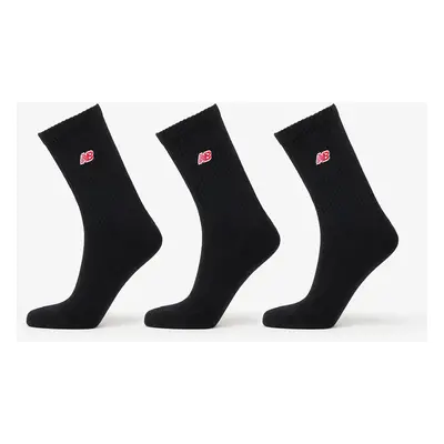 New Balance Patch Logo Crew Sock 3-Pack Black