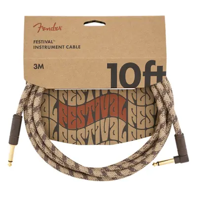 Fender Festival Instrument Cable 10' Pure Hemp Brown Stripe