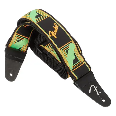 Fender Neon Monogram Strap Green/Orange