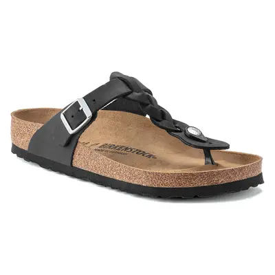 Birkenstock Gizeh Oiled Leather Black Regular Fit