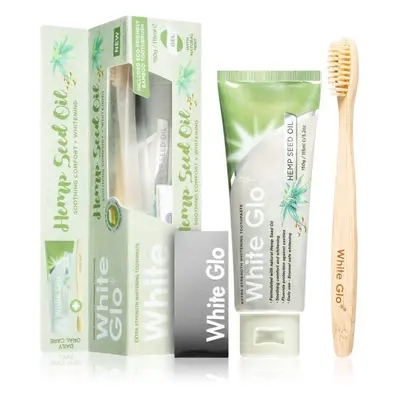 White Glo Hemp Seed Oil dentifrice blanchissant avec brosse