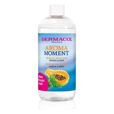 Dermacol Aroma Moment Papaya & Mint savon liquide mains recharge