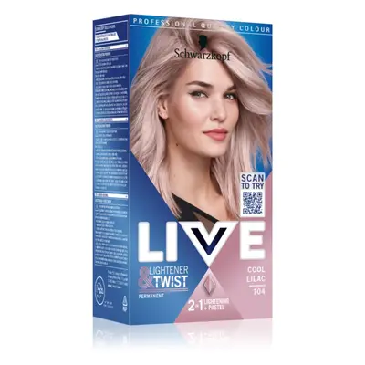 Schwarzkopf LIVE Lightener & Twist coloration cheveux permanente pour éclaircir les cheveux tein