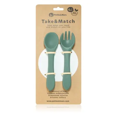 Petite&Mars Take&Match Silicone Cutlery couverts Dusty Rose m+