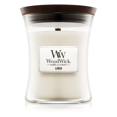 Woodwick Linen bougie parfumée avec mèche en bois