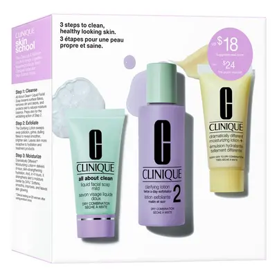 Clinique 3-Step Skin Care Kit Skin Type coffret cadeau pour un nettoyage parfait du visage