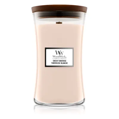 Woodwick Sheer Tuberose bougie parfumée