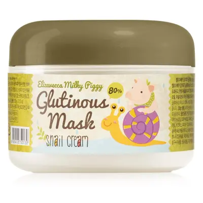 Elizavecca Milky Piggy Glutinous Mask 80% Snail Cream masque hydratant et nourrissant intense à 