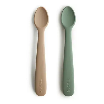 Mushie Silicone Feeding Spoons petite cuillère Powder Blue