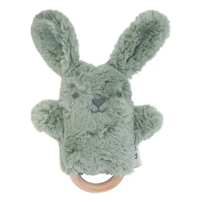 O.B Designs Bunny Soft Rattle Toy jouet en peluche avec hochet Sage 3m+