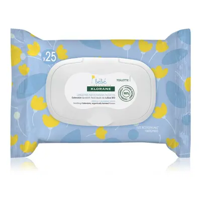 Klorane Bébé Calendula lingettes nettoyantes douces pour bébé