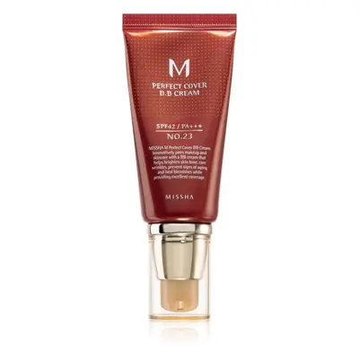 Missha Perfect Cover BB crème haute protection solaire teinte No. Natural Beige SPF42/PA+++