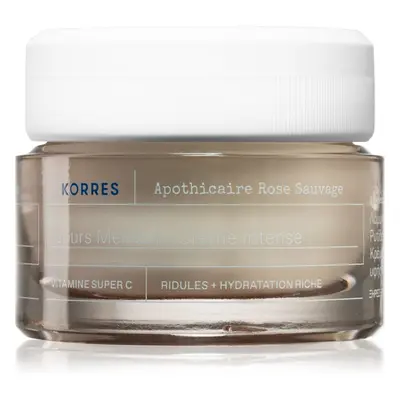 Korres Wild Rose crème de jour illuminatrice pour peaux sèches