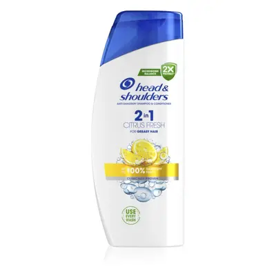 Head & Shoulders Citrus Fresh 2v1 shampoing antipelliculaire pour cheveux gras