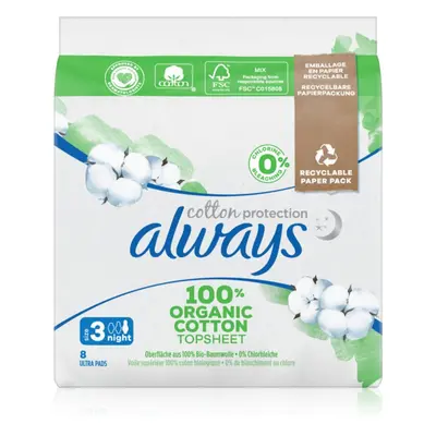 Always Cotton Protection Night serviettes hygiéniques sans parfum